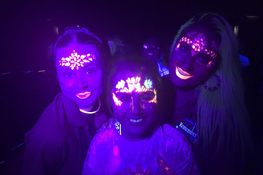 Glow in the Dark Face Painting