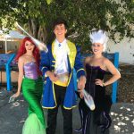 Ariel, Prince Eric and Ursula roaming around before performing 'The Little Mermaid' Stage Show.
