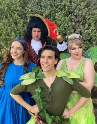 Meet and Greet Characters Peter Pan, Wendy, Tinkerbelle and Captain Hook